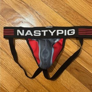 Nasty Pig Red and Gray Jockstrap